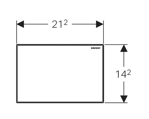 Geberit täckplatta med måttangivelser