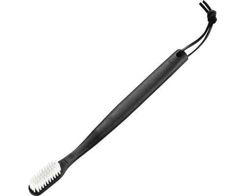 Rengöringsborste med plasthandtag och upphängningsögla