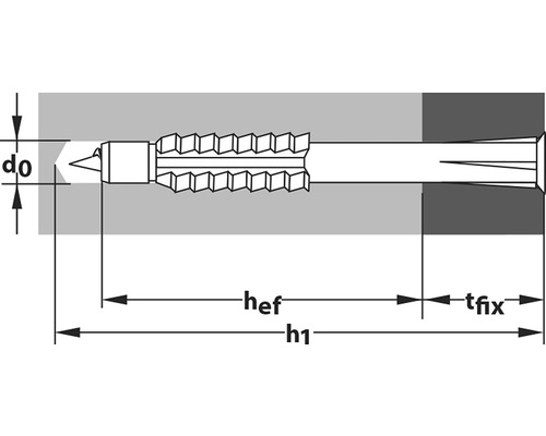 Teknisk ritning av en plugg med dimensioner