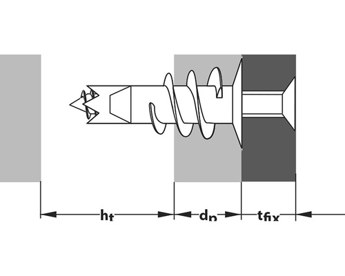 Illustration av en skruv med tillhörande mått.