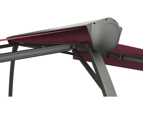 Närbild av en markis med ram