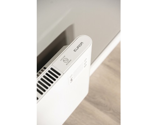 Eurom logotyp på ett värmeelement