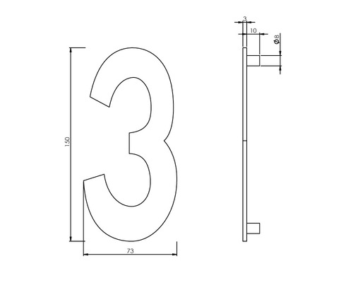 Teknisk ritning husnummer 3 med dimensioner