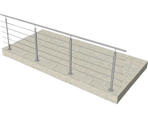 Räcke med rostfria vajrar