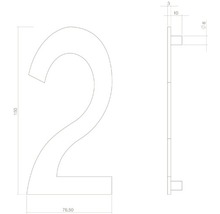 Teknisk ritning husnummer 2 med dimensioner