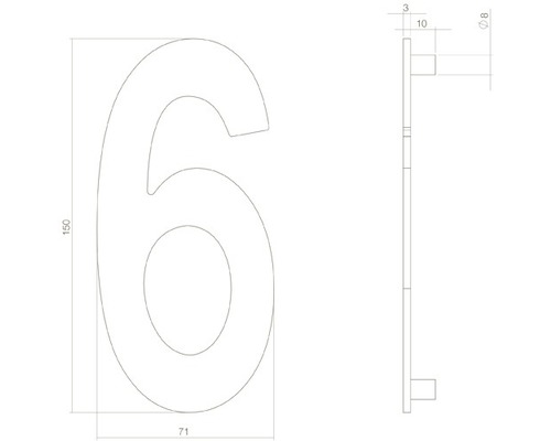 Teknisk ritning husnummer 6 med mått