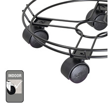 Metallrullplatta med hjul för inomhusbruk