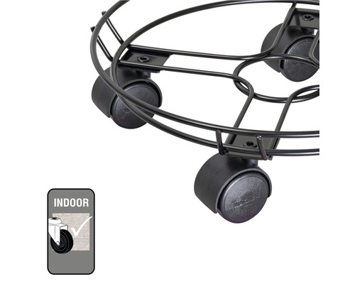 Metallrullplatta med hjul för inomhusbruk