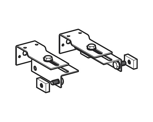 Två apparathållare för väggmontering