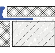 Kakellist DURAL Durosol DSP 1230 vit PVC 250cm 12,5mm avslutsprofil