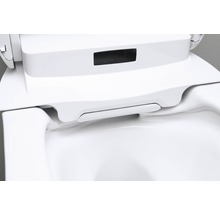 Detaljvy av en toalett med duschtoalettfunktion