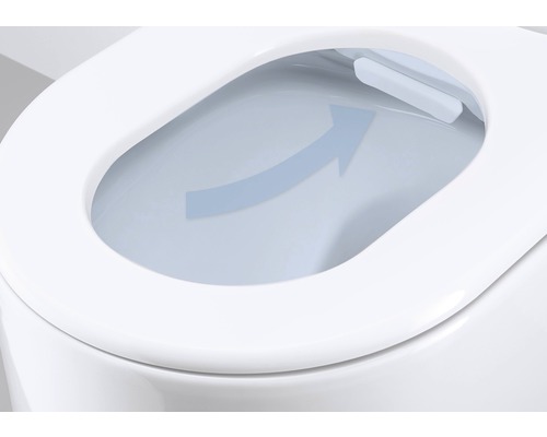 Närbild av en toalett med spolningsfunktion