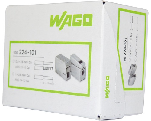 Wago 224-101 kopplingsklämmor i kartong