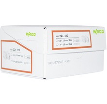 Wago 224-112 förpackning med kopplingsdosklämmor för kopparledare