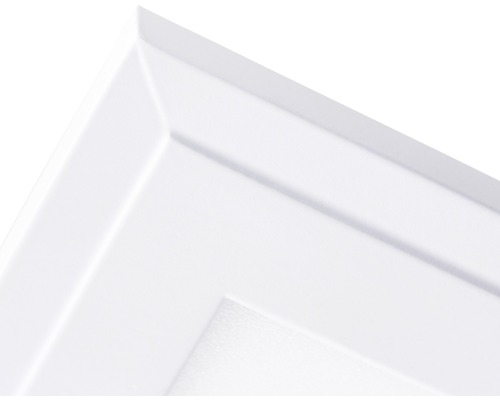 Närbild av en vit fotoram