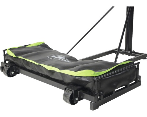 Basketkorgställ med ballastbehållare och hjul