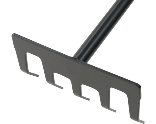 Trädgårdsräfsa i metall med tänder