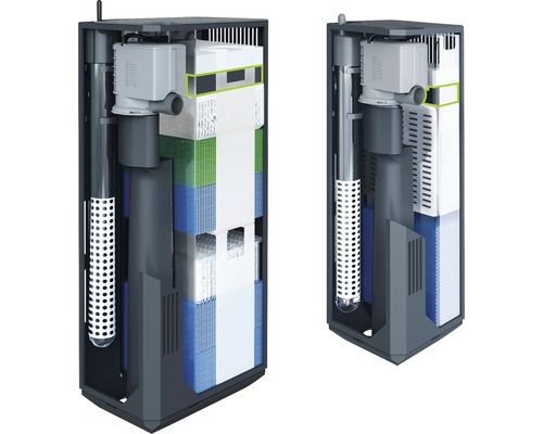 Två interna akvariefilter för rengöring av vattnet.