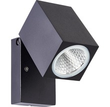 Svart vägglampa med vridbar kub