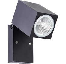 Svart vägglampa med LED-lampa i kubform