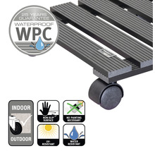 Rullbräda av trä-plastkomposit med 25 års garanti, vattentät, lämplig för inom- och utomhusbruk, halkfri yta, ingen målning nödvändig, UV-beständig, vattenavvisande