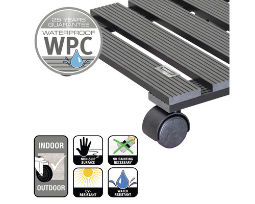 Rullbräda av trä-plastkomposit med 25 års garanti, vattentät, lämplig för inom- och utomhusbruk, halkfri yta, ingen målning nödvändig, UV-beständig, vattenavvisande
