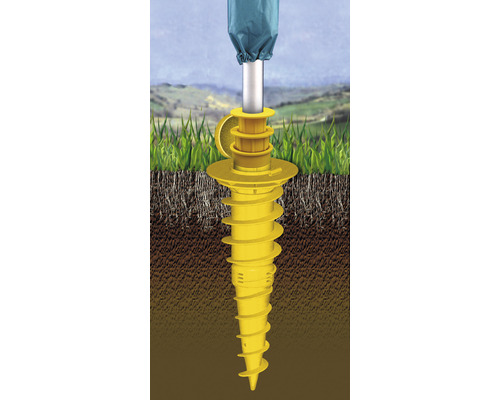 Markankare med skruvfundament för fastsättning i marken