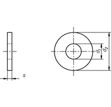 Rundbricka DRESSELHAUS DIN 9021 3,2mm mässing