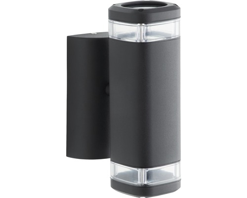 Svart vägglampa för utomhusbruk