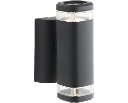 Svart vägglampa för utomhusbruk