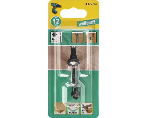 Wolfcraft försänkare med djupstopp, diameter 12 millimeter