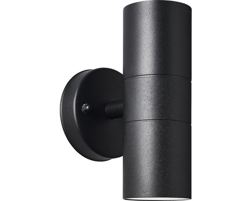 Svart vägglampa för utomhusbruk