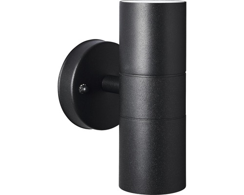 Svart vägglampa för utomhusbruk