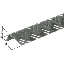 Aluminium vinkelprofil med räfflad plåtstruktur