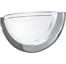 Halvrund vägglampa med klar lampskärm