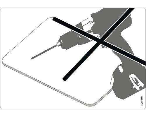 Symbol: Borrning ej tillåten