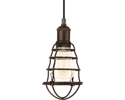 Pendellampa med skärm i form av en bur