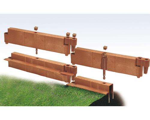 Gräskant av plast för avgränsning av gräsmatta och rabatt