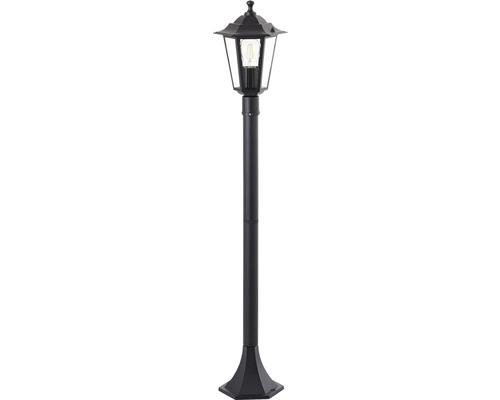 Lyktstolpe av metall med lampa för utomhusbruk