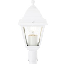 Vit lykta för utomhusbruk med glödlampa