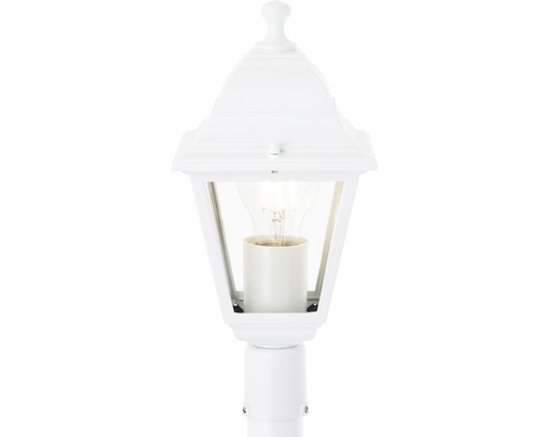 Vit lykta för utomhusbruk med glödlampa