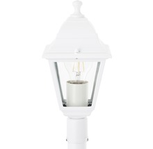 Vit trädgårdslampa med ljuskälla