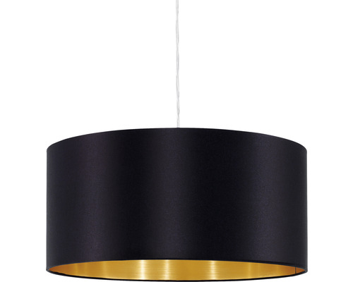 Svart hänglampa med gyllene insida