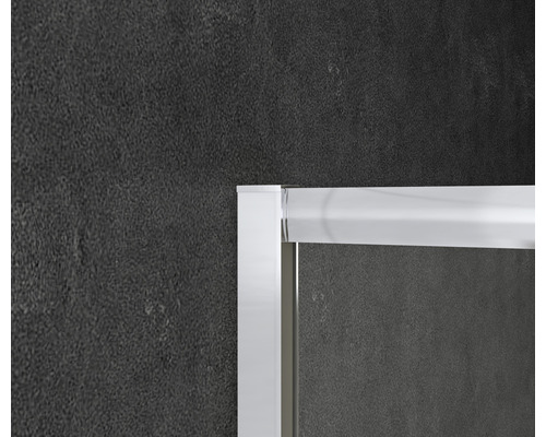 Detaljvy av duschkabin med ram