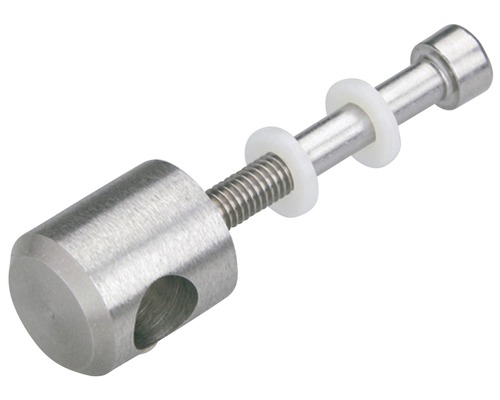 Fästelement av metall med gänga och brickor