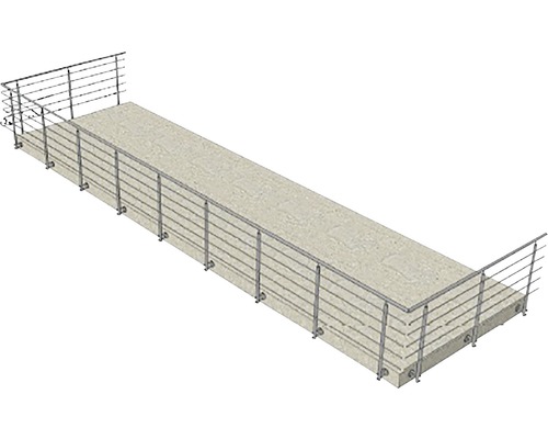 Illustration av ett metallräcke för en bro