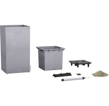 Självvattnande blomkruka LECHUZA Canto Color hög plast 30x30x56cm grå