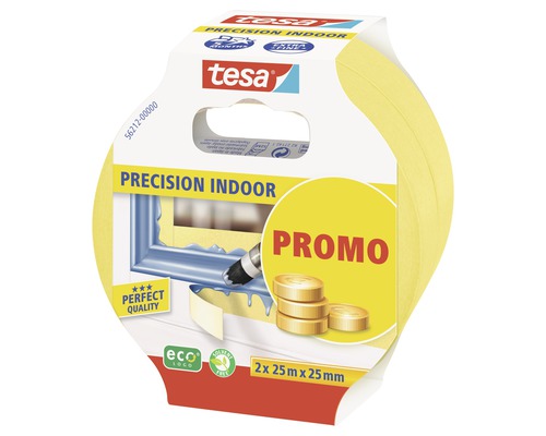 Tesa Precisionsmaskeringstejp för inomhusbruk, dubbelpack