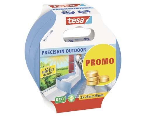Tesa Precision Outdoor maskeringstejp för utomhusbruk, dubbelpack