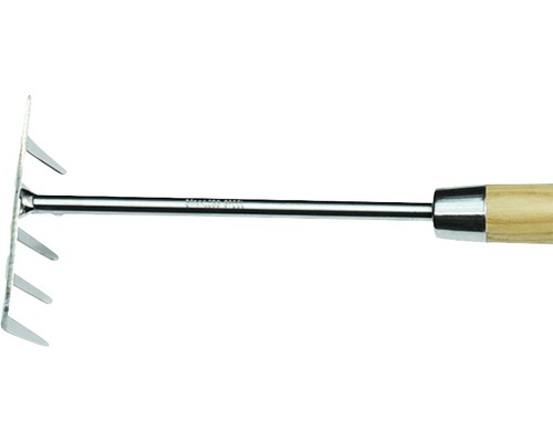 Handräfsa med trähandtag och rostfria stålspikar för trädgårdsarbete